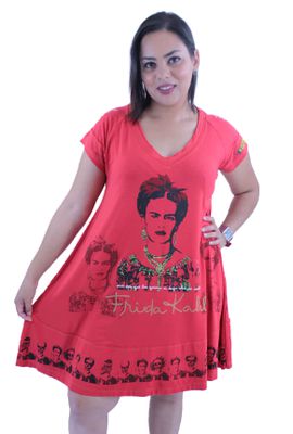 Vestido Frida Kahlo Vermelho - Tertúlia Produtos Literários