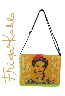 Bolsa Notebook Frida Kahlo Olhos Mostarda - Tertúlia Produtos Literários