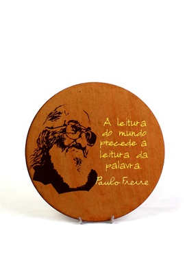 Quadro Redondo Pequeno - Paulo Freire - Tertúlia Produtos Literários