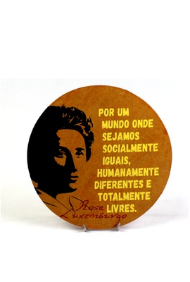Quadro Redondo Pequeno - Rosa Luxemburgo - Tertúlia Produtos Literários