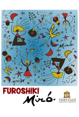 FUROSHIKI MIRÓ - Azul - 70x70cm - Tertúlia Produtos Literários