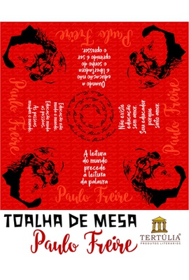 Toalha de Mesa Freire 100 Anos - Vermelha - Tertúlia Produtos Literários