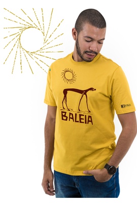 Camiseta Graciliano Ramos Baleia - Mostarda - Tertúlia Produtos Literários