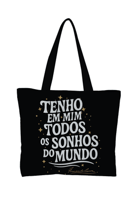 BOOK BAG Pessoa Sonhos - Preta - Tertúlia Produtos Literários