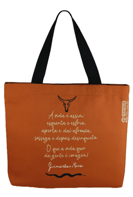 BOLSA GUIMARÃES ROSA - Mostarda - Tertúlia Produtos Literários