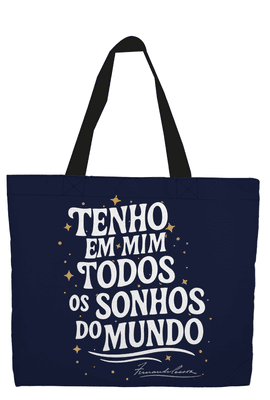 BOLSA PESSOA - Azul Marinho - Tertúlia Produtos Literários