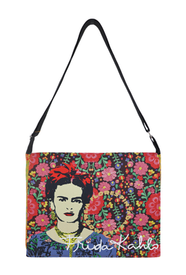 Bolsa Notebook Frida Kahlo Flores - Tertúlia Produtos Literários