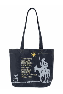 BOOK BAG DOM QUIXOTE - Preta - Tertúlia Produtos Literários