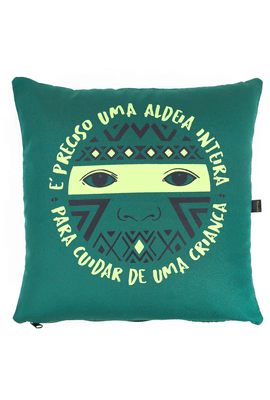 CAPA DE ALMOFADA ALDEIA - Musgo - Tertúlia Produtos Literários