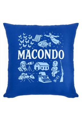 CAPA DE ALMOFADA MACONDO - Azul - Tertúlia Produtos Literários