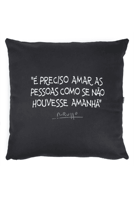CAPA DE ALMOFADA RENATO RUSSO - Preta - Tertúlia Produtos Literários