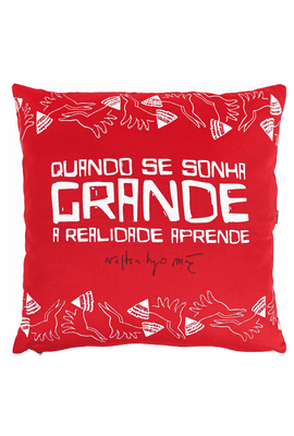 CAPA DE ALMOFADA VALTER HUGO MÃE - Vermelha - Tertúlia Produtos Literários