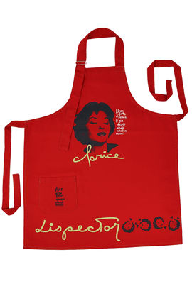 AVENTAL CLARICE LISPECTOR - Vermelho - Tertúlia Produtos Literários