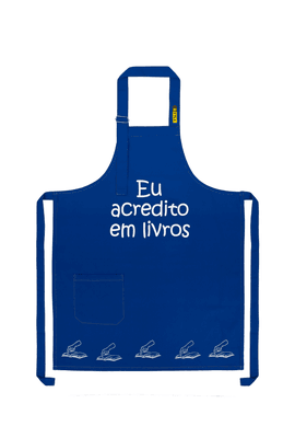 AVENTAL LIVROS - Azul - Tertúlia Produtos Literários