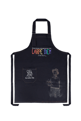 AVENTAL CARPE DIEM - preto - Tertúlia Produtos Literários