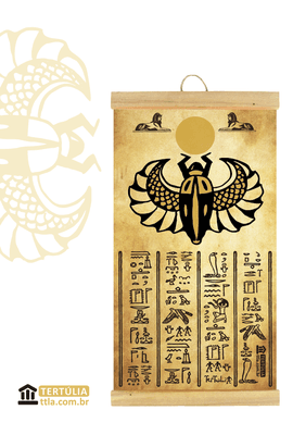 FLÂMULA EGITO - Escaravelho - Papiro - Tertúlia Produtos Literários