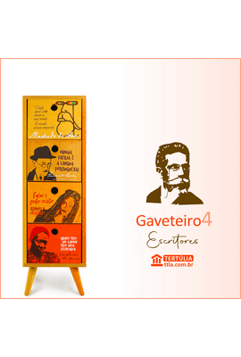 Gaveteiro Escritores 4 Gavetas - Tertúlia Produtos Literários