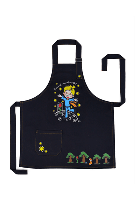 AVENTAL INFANTIL - Pequeno Príncipe - Preto - Tertúlia Produtos Literários