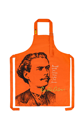 AVENTAL CASTRO ALVES - Laranja - Tertúlia Produtos Literários