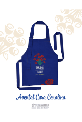 AVENTAL CORA CORALINA RECRIA - Azul - Tertúlia Produtos Literários