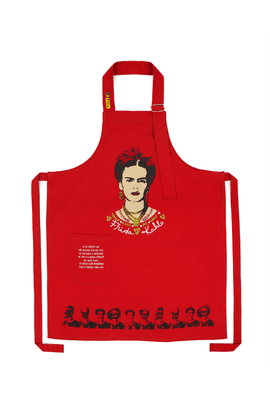 AVENTAL FRIDA KAHLO - Vermelho - Tertúlia Produtos Literários