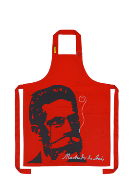 AVENTAL MACHADO DE ASSIS - Vermelho - Tertúlia Produtos Literários