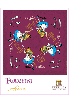 FUROSHIKI ALICE - ROXO - 70X70 - Tertúlia Produtos Literários