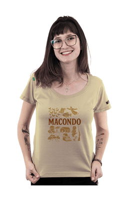 Babylook Macondo - areia - Tertúlia Produtos Literários