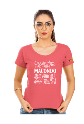 Babylook Macondo - goiaba - Tertúlia Produtos Literários