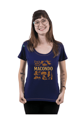 Babylook Macondo - marinho - Tertúlia Produtos Literários
