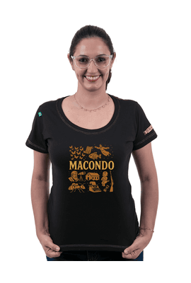 Babylook Macondo - preta - Tertúlia Produtos Literários
