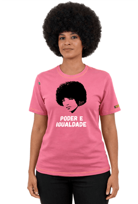 Camiseta Angela Davis - Goiaba - Tertúlia Produtos Literários