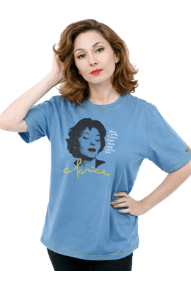 Camiseta Clarice - Azul Claro - Tertúlia Produtos Literários