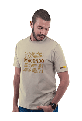 Camiseta Macondo - areia - Tertúlia Produtos Literários