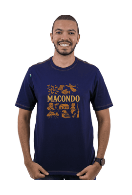 Camiseta Macondo - marinho - Tertúlia Produtos Literários