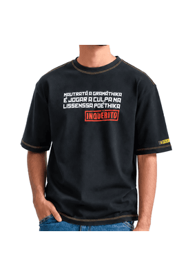 Camiseta Renan Inquérito - Preta - Tertúlia Produtos Literários