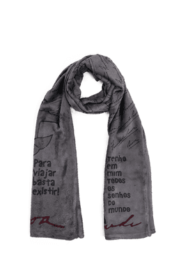 CACHECOL TERTÚLIA PESSOA - Preto - Tertúlia Produtos Literários