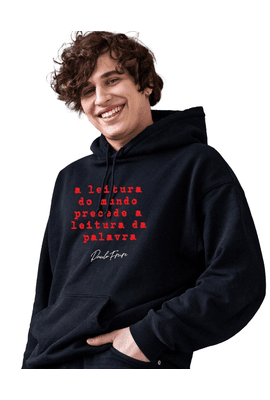 Moletom Paulo Freire - Preto - Tertúlia Produtos Literários