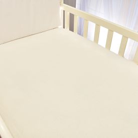Lençol Bebê de Malha Avulso Bege Com Elástico - TexNew Bebê