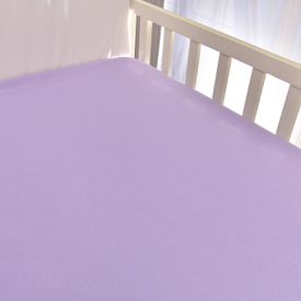 Lençol Bebê de Malha Avulso Lilás Com Elástico - TexNew Bebê