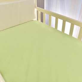 Lençol Bebê de Malha Avulso Verde Com Elástico - TexNew Bebê