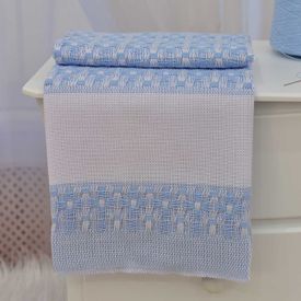 Cobertor Bebê Térmico Para Bordar Azul - TexNew Bebê