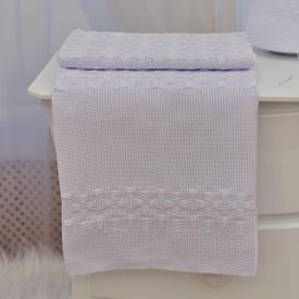 Cobertor Bebê Térmico Para Bordar Branco - TexNew Bebê