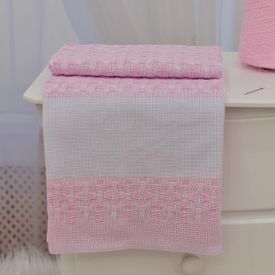 Cobertor Bebê Térmico Para Bordar Rosa - TexNew Bebê