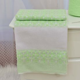 Cobertor Bebê Térmico Para Bordar Verde - TexNew Bebê
