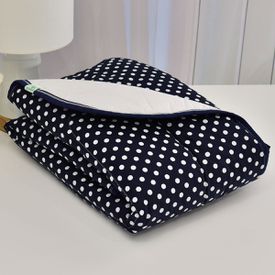 Edredom Bebê Tricoline Bolinha Marinho - TexNew Bebê