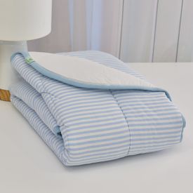 Edredom Bebê Tricoline Listrinhas Azul - TexNew Bebê