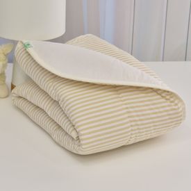 Edredom Bebê Tricoline Listrinhas Bege - TexNew Bebê