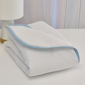 Edredom Bebê Tricoline Poazinho Azul - TexNew Bebê