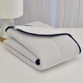 Edredom Bebê Tricoline Poazinho Marinho - TexNew Bebê